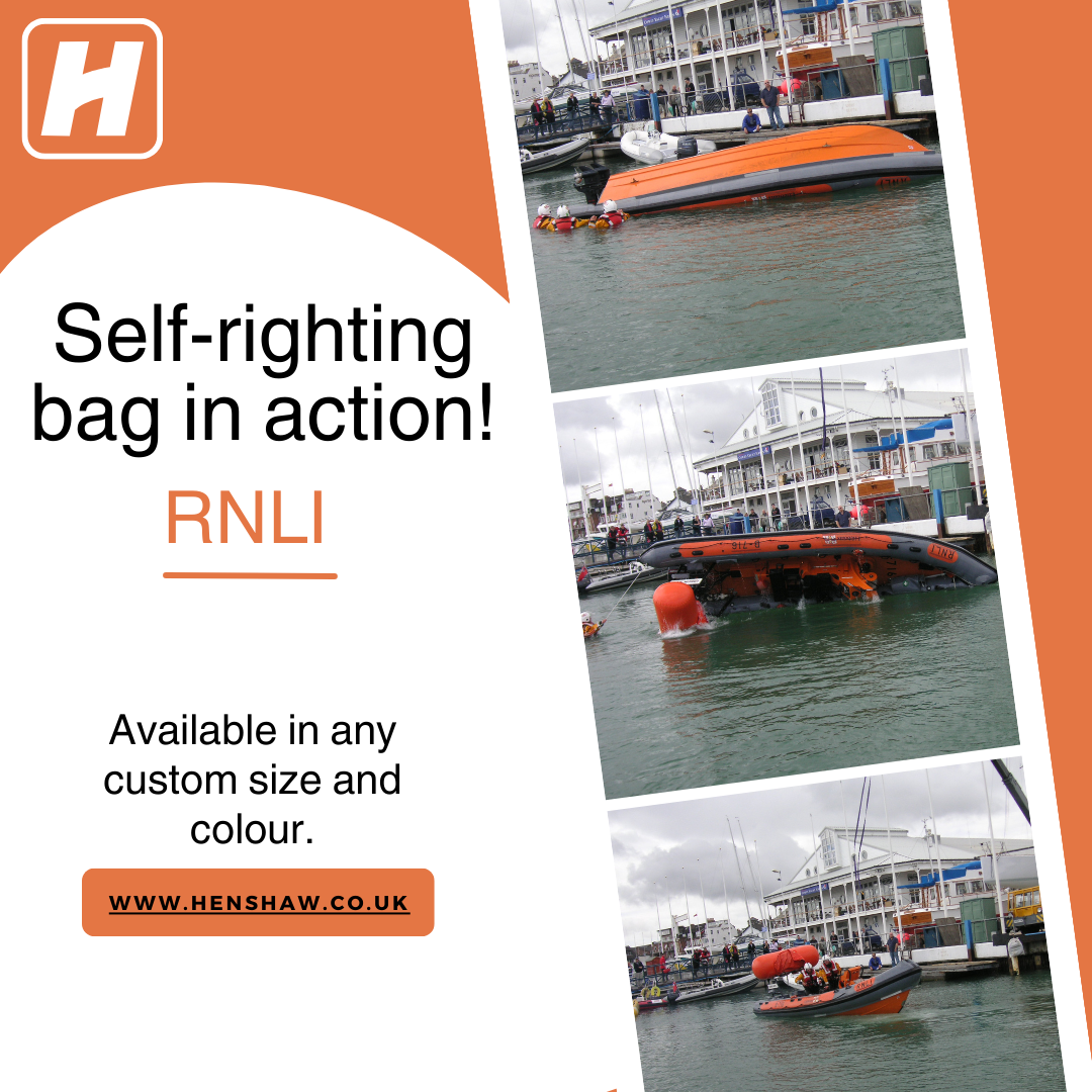 Self-Righting Bags being tested by the RNLI